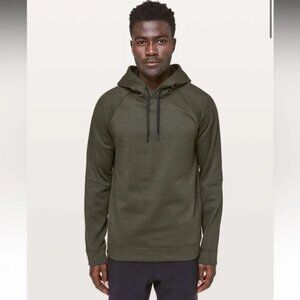 Lululemon City Sweater Pullover Hoodie Thermo Heathered Dark Olive Size Small